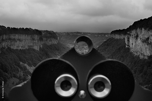 jumelles, falaise