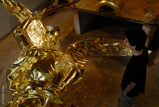 restauration, dorure, archange