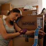 Céline. Insaisissable. Futur ex-studio, Tassin-la-demi-lune. Encore un nid à quitter, figure de l’attache et du détachement.