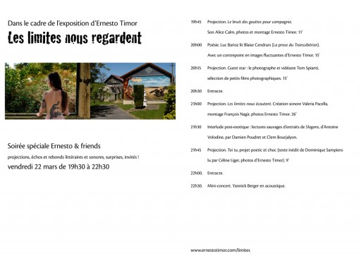 Programme de la soirée spéciale du 22 mars